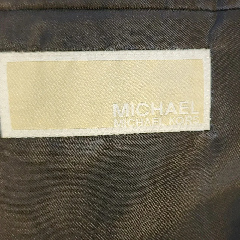 Michael Michael Kors Mens Navy Blue Wool Blend Blazer Sport Coat 50R Casual Work